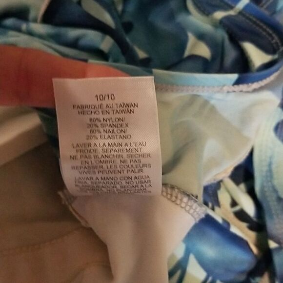 Vintage Jantzen Tropical Blue Retro Mod One-Piece Swim Bathing Suit - Picture 14 of 15